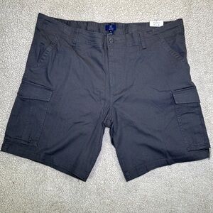 NWT Men's George At The Knee Cargo Shorts Size 44 Solid‎ Gray 10" Inseam Classic